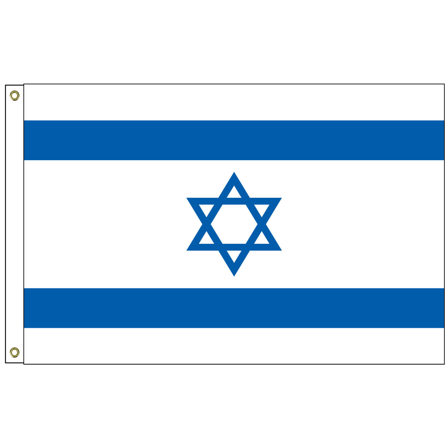 Israel 12" x 18" Outdoor Nylon Marine Courtesy Flag Made in USA w/ Heading   Brass Grommets Fly American Flags