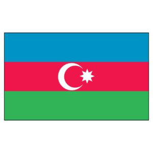 Azerbaijan National Flag - Nylon 3X5'