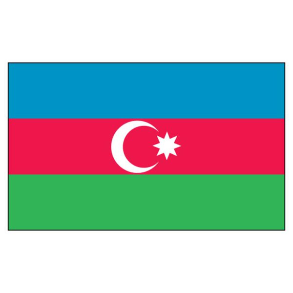 Azerbaijan National Flag - Nylon 3X5'