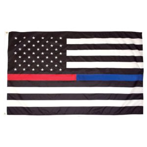 Thin Red/Blue Line U.S. Flag - Nylon 3X5'