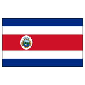 Costa Rica National Flag - Nylon 5X8'