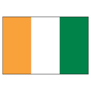 Côte d'Ivoire National Flag - Nylon 5X8'