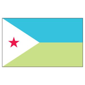 Djibouti National Flag - Nylon 3X5'