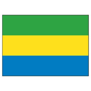 Gabon National Flag - Nylon 5X8'