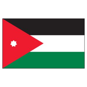 Jordan National Flag - Nylon 3X5'