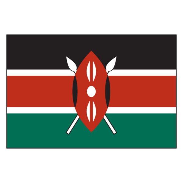 Kenya National Flag - Nylon 3X5'