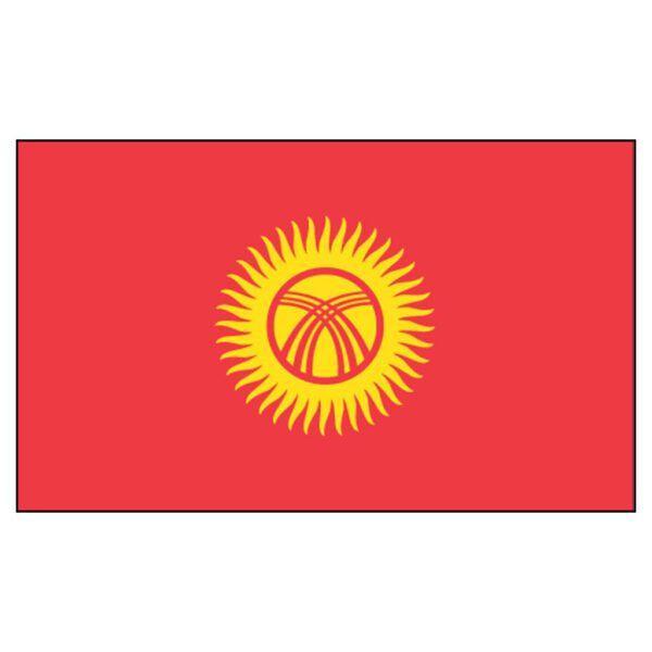 Kyrgyzstan National Flag - Nylon 3X5'