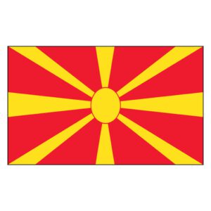 Macedonia, Republic of National Flag - Nylon 3X5'