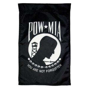 POW/MIA Single Face Reverse Flag - Nylon 18X12"