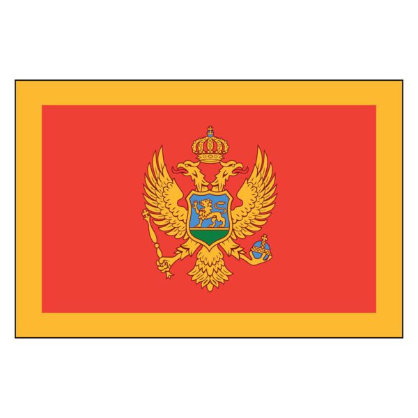 Montenegro National Flag - Nylon 3X5'
