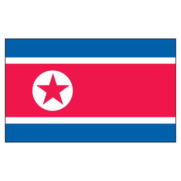 North Korea National Flag - Nylon 3X5'