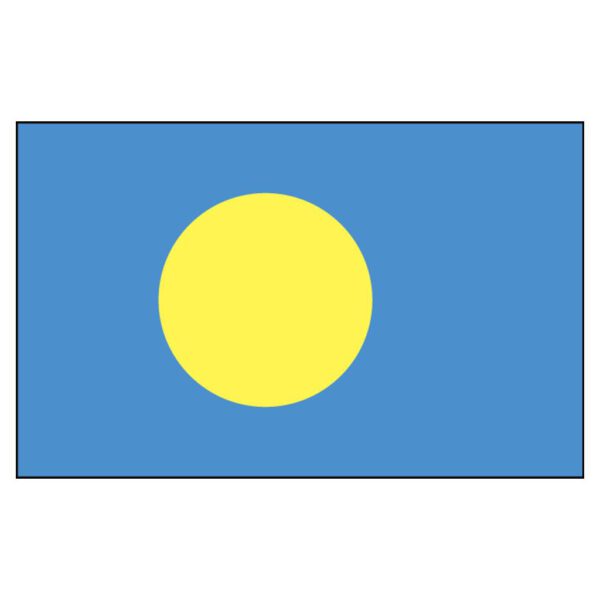 Palau National Flag - Nylon 4X6'