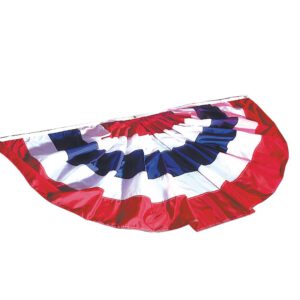 Pleated Full Fan - Red White and Blue 3X6'