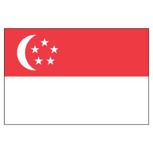 Singapore National Flag - Nylon 3X5'