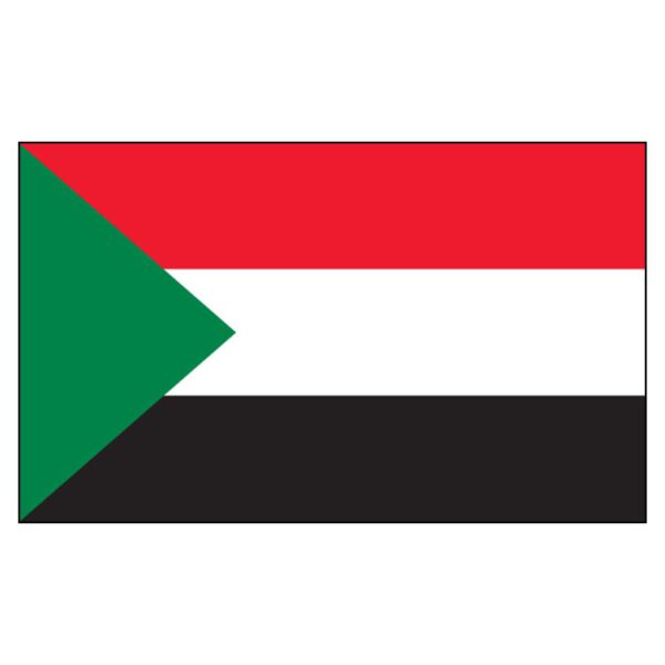 Sudan National Flag - Nylon 4X6'