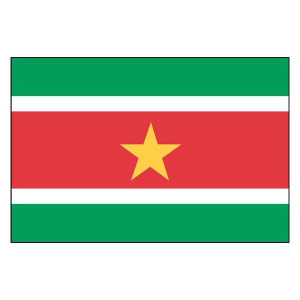 Suriname National Flag - Nylon 3X5'
