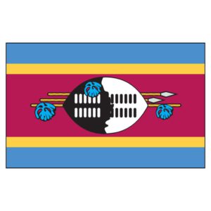 Swaziland National Flag - Nylon 3X5'