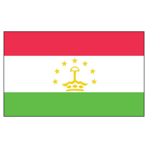 Tajikistan National Flag - Nylon 4X6'