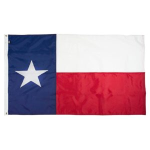 Texas State Flag - Nylon Pole Hem & Fringe 3x5’