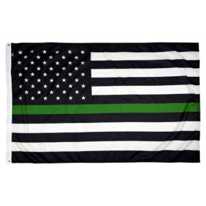 Thin Green Line U.S. Flag - Nylon 8X12'