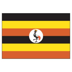Uganda National Flag - Nylon 4X6'