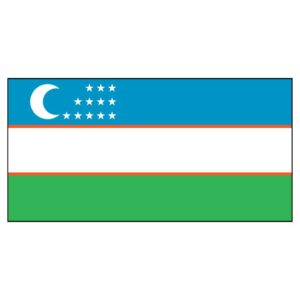 Uzbekistan National Flag - Nylon 3X5'