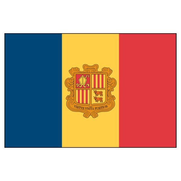 Andora National Flag - Nylon 3X5'