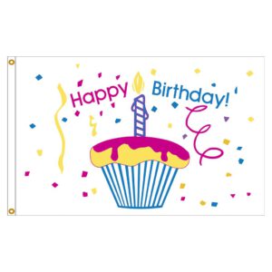 Birthday Cupcake Nylon Flag 3x5'