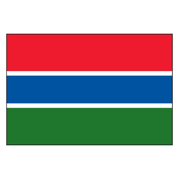 Gambia National Flag - Nylon 3X5'