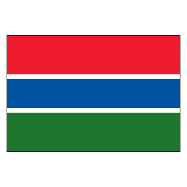 Gambia National Flag - Nylon 5X8'