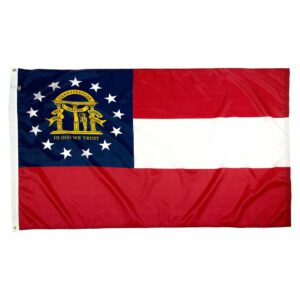 Georgia State Flag - Nylon 3x5’