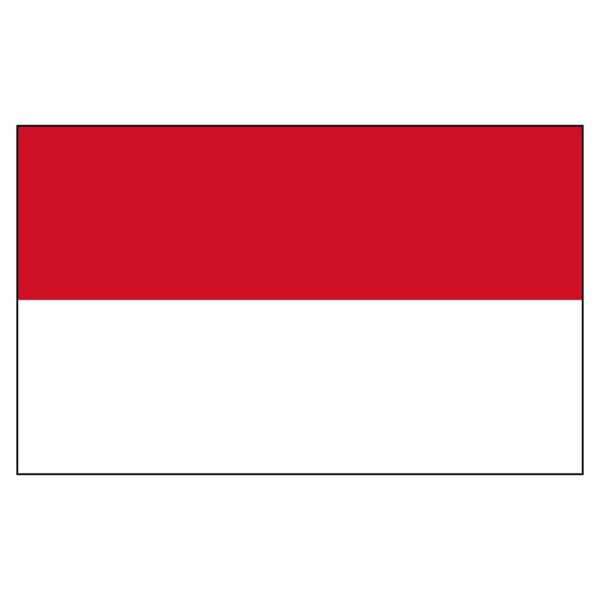 Monaco National Flag - Nylon 3X5'