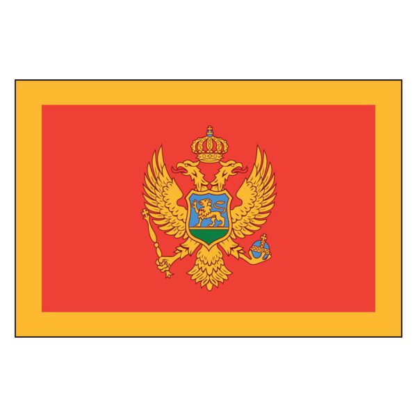 Montenegro National Flag - Nylon 4X6'