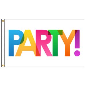 Party Time Nylon Flag 2x3'