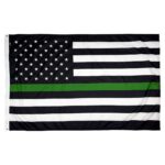 Thin Green Line U.S. Flag - Nylon 3X5'