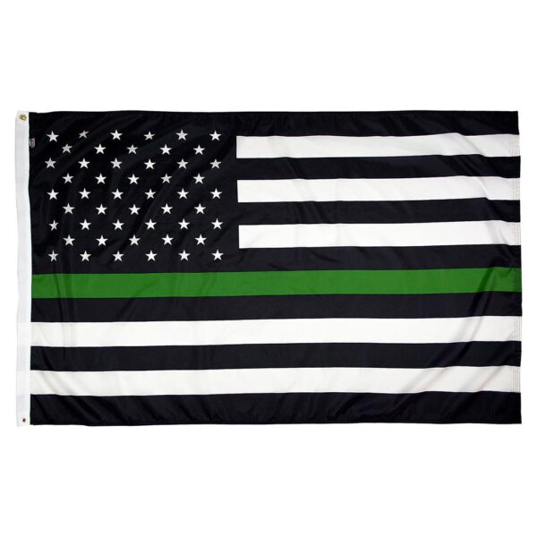 Thin Green Line U.S. Flag - Nylon 6X10'