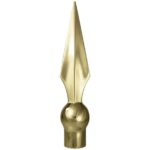 Flat Spear Flag Pole Ornament - 7 1/2" - Gold Finish