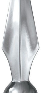 Flat Spear Flag Pole Ornament w/ Spindle - 7 1/2" - Silver Finish