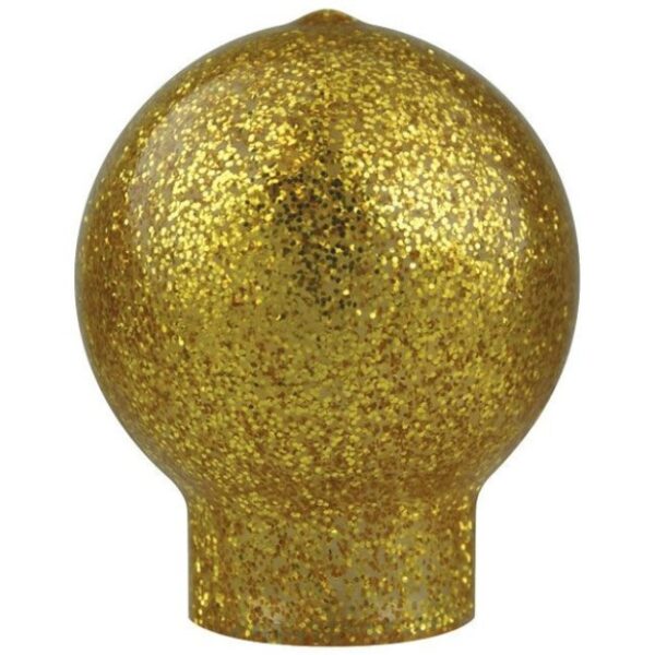 Vinyl Slip Fit Ball Flag Ornament for 1 5/8" Pole - 3 1/4" - Gold