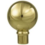 Parade Ball Flag Pole Ornament w/ Spindle - 4 1/4" - Gold Finish