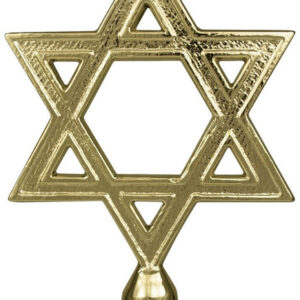 Star of David Flag Pole Ornament - 6 3/4" - Gold Finish
