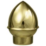 Plastic Slip Fit Acorn Flag Ornament for 3/4" Pole - 2" - Gold