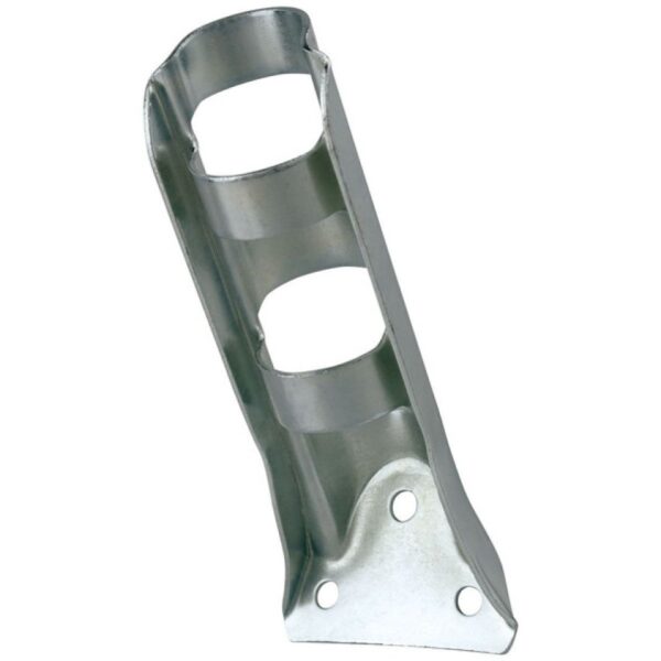 Stamped Steel Heavy Duty Flag Pole Bracket - For 3/4" Pole Diameter - Silver