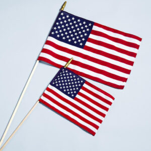 4" x 6" American Stick Flag - Cotton Hemmed U.S. Stick Flag