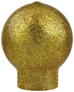 Plastic Slip Fit Ball Flag Ornament for 1" Pole - 1 3/8" - Gold