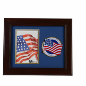 American Flag Medallion 4-Inch by 6-Inch Portrait Picture Frame