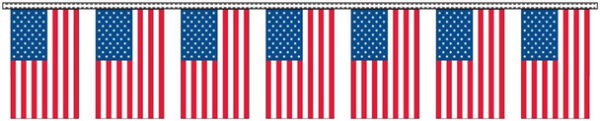 American Flag Streamers - 100' - Plastic