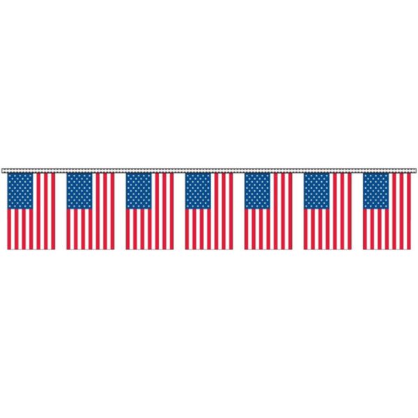 American Flag Streamers - 100' - Plastic