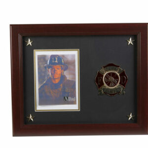 Firefighter Medallion 5-Inch by 7-Inch Picture Frame with Stars