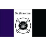 Fireman Mourning Flag - 3' x 5' - Nylon